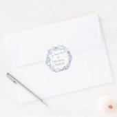 Seashells and Wedding Bells Design | Coastal ラウンドシール (封筒)