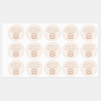 Seashells and Wedding Bells Gift Bag Sticker ラベル