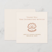 Seashells and Wedding Bells Thank You Note サンキューカード (正面/裏面)