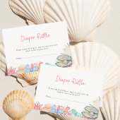 Seashells Beach Sea you soon ベビーシャワー エンクロージャーカード
