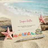 Seashells Beach Sea you soon ベビーシャワー エンクロージャーカード