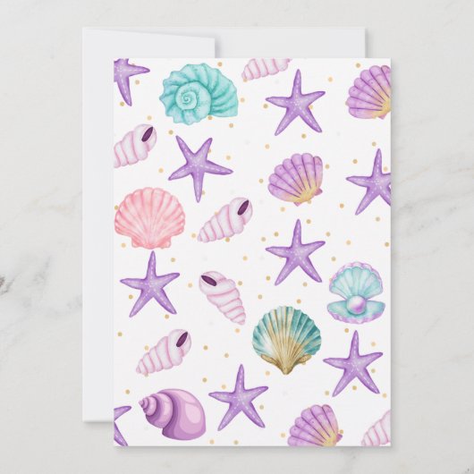 seashells  Birthday  招待状 (裏面)