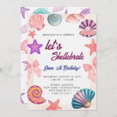 seashells  Birthday  招待状 (正面/裏面)