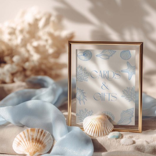 Seashells Bridal Shower Cards And Gifts ポスター
