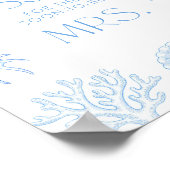  Seashells Bridal Shower How Many Kisses ポスター (角)