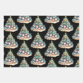 SeaShells Christmas Tree Ocean Water Starfish  ラッピングペーパーシート (正面)