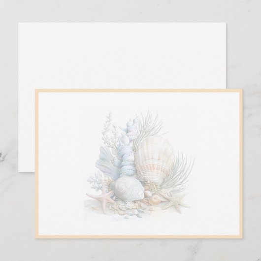 Seashells Flat Note Card ノートカード (正面/裏面)