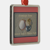 Seashells Greetings From IBSP Seaside Park NJ メタルオーナメント (右)