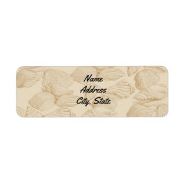 Seashells in Sand Bandana ラベル