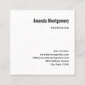 Seashells on a Sandyのビーチ写真 スクエア名刺 (裏面)