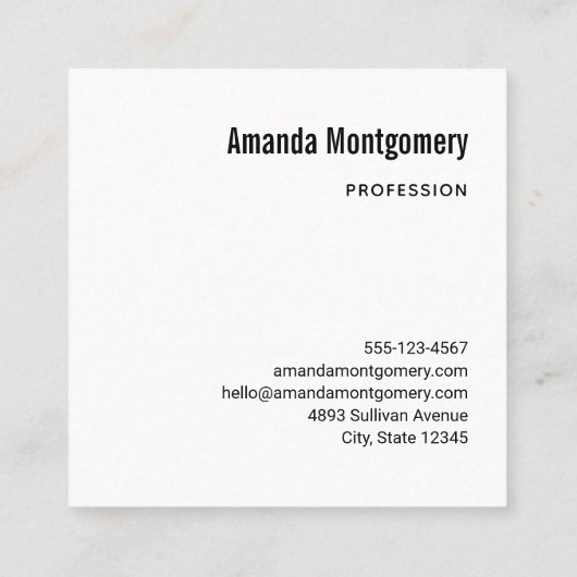 Seashells on a Sandyのビーチ写真 スクエア名刺 (裏面)