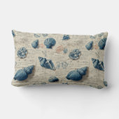 Seashells On French Script Parchment ランバークッション (裏面)