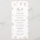 Seashells & Pearls Coastal Beach Seafront Wedding  メニュー (正面)