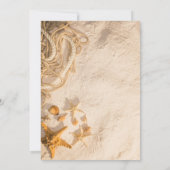 Seashells Rope Sand Script 結婚's 招待状 (裏面)
