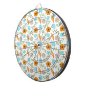 Seashells Sea Snail Orange Flower Green Leaves ダーツボード (正面右)