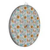 Seashells Sea Snail Orange Flower Green Leaves ダーツボード (正面左)