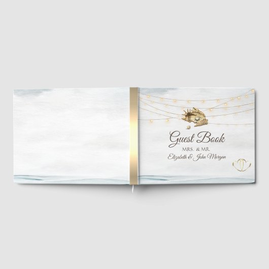 Seashells,Sea,String Lightsスクリプト ゲストブック (全面)