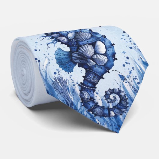 Seashells Seahorse ネクタイ (ロール)