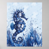 Seashells Seahorse ポスター (正面)