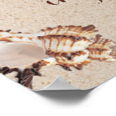 Seashells & Starfish Beach Wedding in Progress ポスター (角)