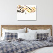 Seashells Stretted Canvas Print キャンバスプリント (インサイチュ (寝室))