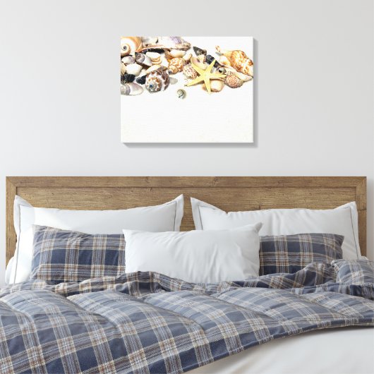 Seashells Stretted Canvas Print キャンバスプリント (インサイチュ (寝室))