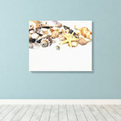 Seashells Stretted Canvas Print キャンバスプリント (インサイチュ (ウッドフロア))