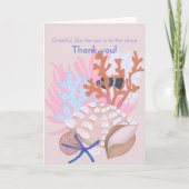 Seashells Thank You Card カード (正面)