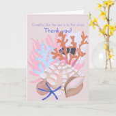 Seashells Thank You Card カード (黄色い花)