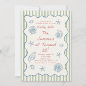 Seashells The Summer I Turned Twenty Birthday 招待状 (正面)