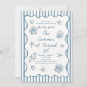 Seashells The Summer I Turned Twenty Birthday 招待状 (正面)