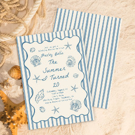 Seashells The Summer I Turned Twenty Birthday 招待状