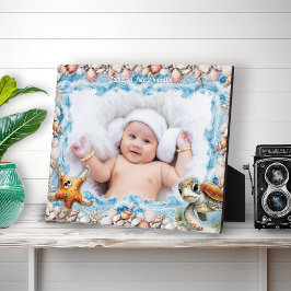 Seashells, Turtle, Starfish Kids Photo Frame フォトプラーク
