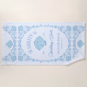 Seashells & Wedding Bells Bachelorette ビーチタオル (正面)