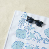 Seashells & Wedding Bells Bachelorette ビーチタオル (インサイチュ)