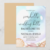 Seashells Wedding Bells Bachelorette Invitations  招待状 (正面/裏面)