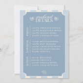 Seashells & Wedding Bells Bachelorette Itinerary & 招待状 (裏面)