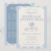 Seashells & Wedding Bells Bachelorette Itinerary & 招待状 (正面/裏面)