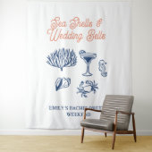 Seashells Wedding Bells Bachelorette Weekend タペストリー (インサイチュ)
