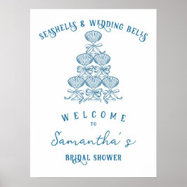Seashells & Wedding Bells Bachelorette Welcome ポスター
