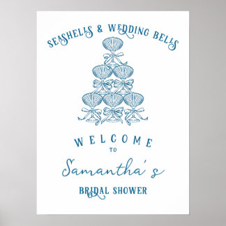 Seashells & Wedding Bells Bachelorette Welcome ポスター