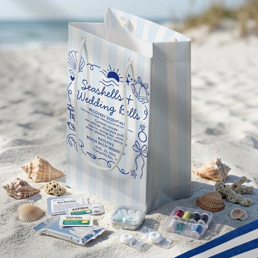 Seashells & Wedding Bells Beach Party Recovery Kit スモールペーパーバッグ
