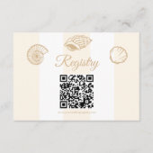 Seashells & Wedding Bells Bridal Shower Registry エンクロージャーカード (正面)