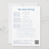 Seashells Wedding Bells Coastal Bachelorette Party 招待状 (裏面)