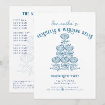 Seashells Wedding Bells Coastal Bachelorette Party
