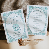 Seashells Wedding Bells Whimsical Bachelorette  招待状