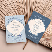 Seashells & Wedding Bels Bachelorette Itinerary 招待状