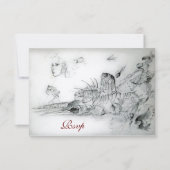 SEASHELLSSWEET SIXTEENパーティー、Ruby Monogram Rsvp (正面)