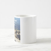 Seashore Photo Beside the Still Waters Bible Verse コーヒーマグカップ (中央)