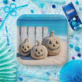 Seashore Sand Jack o' Lanterns  ペーパープレート (パーティー)